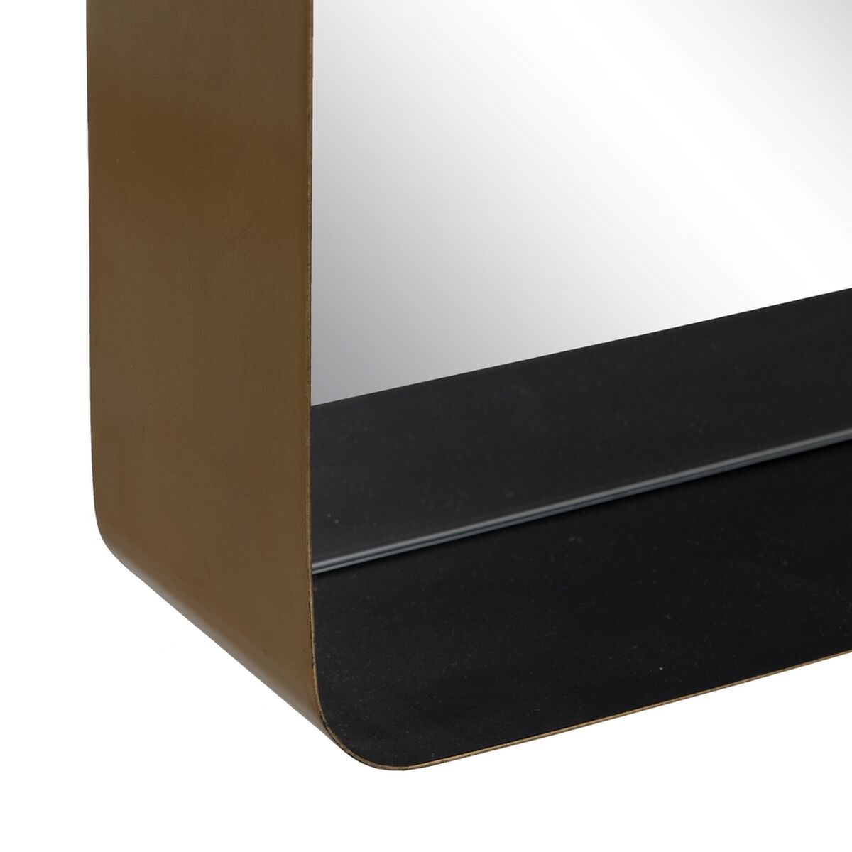 Espelho de parede Preto Dourado 40 x 12 x 60 cm